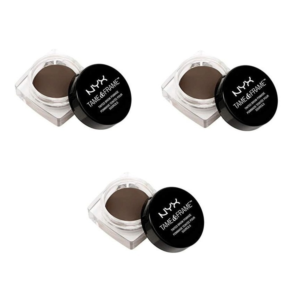 NYX Tame & Frame Tinted Brow Pomade Brunette Waterproof Eyebrow Gel 3 Pack